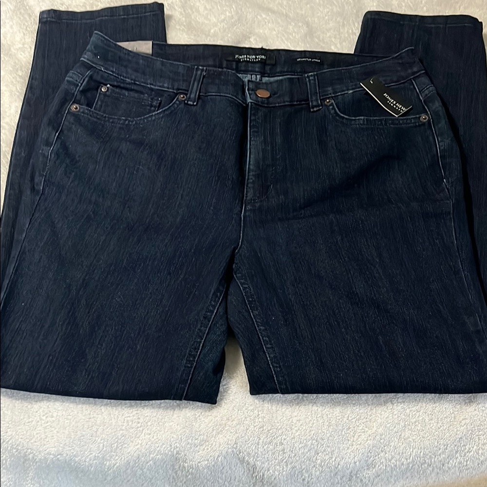 Jones New York Signature Lexington Ankle Jeans - Dark Blue